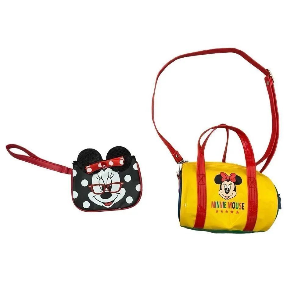 Lot Of 2 Disney Minnie Mouse Mini Purses Cartoon Kids Sequins